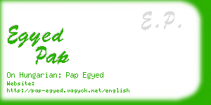 egyed pap business card